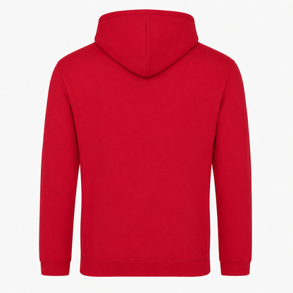 Unisex Hoodie Lieber 5 vor 12 - rot - Rueckseite