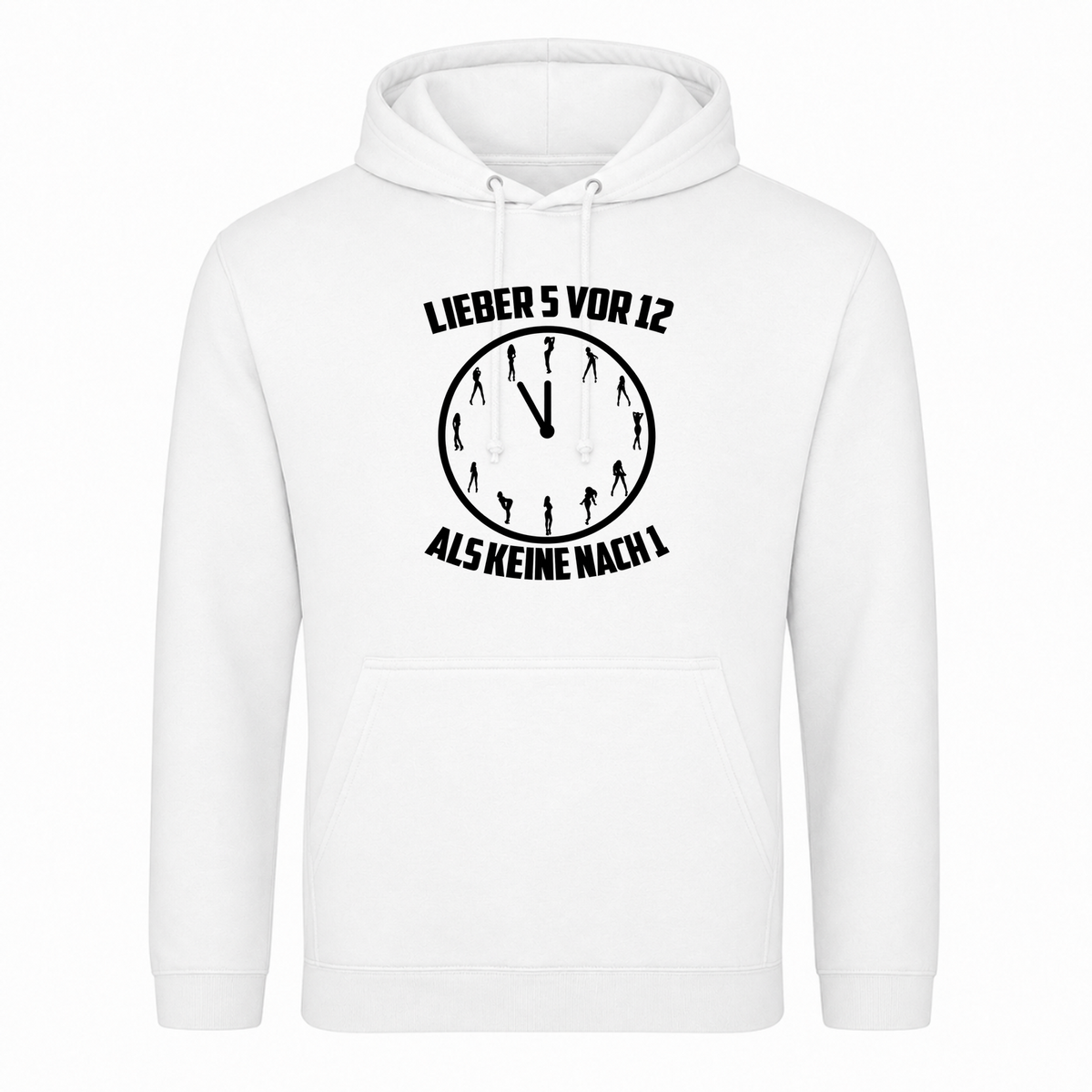 Unisex Hoodie Lieber 5 vor 12 - Weiß