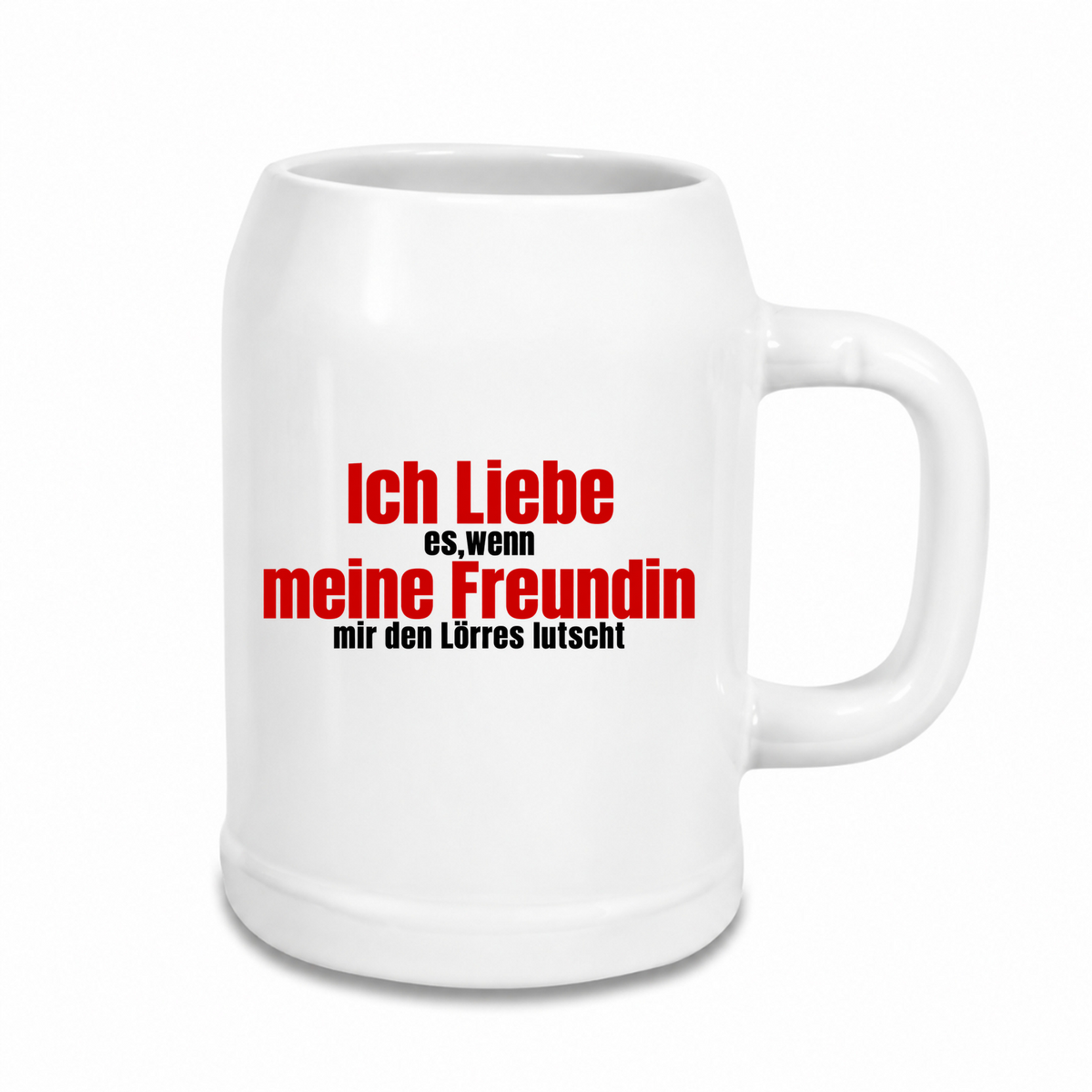 Ich-liebe-meine-Freundin - Bierkrug - weiß