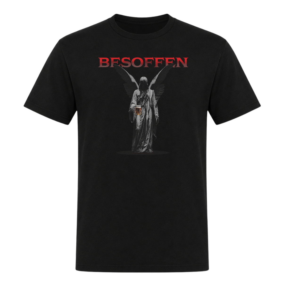 Unisex T-Shirt Besoffen - Deep Black