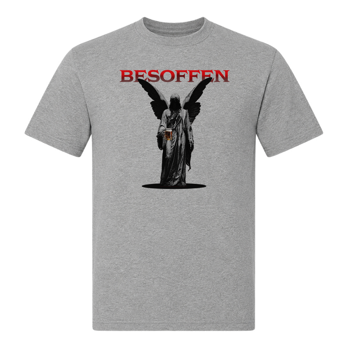 Unisex T-Shirt Besoffen - Grey Melange