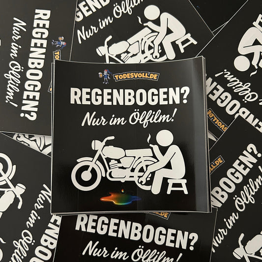 "Sticker" Regenbogen - Nur im Ölfilm 10er Pack