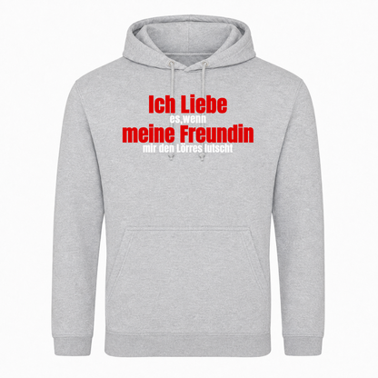 Unisex Hoodie Ich Liebe meine Freundin -  Heather Grey
