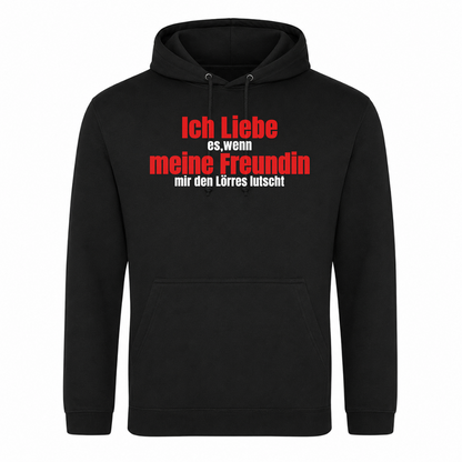 Unisex Hoodie Ich Liebe meine Freundin - Schwarz