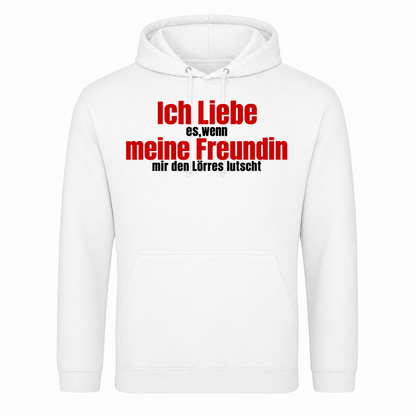Unisex Hoodie Ich Liebe meine Freundin - Weiß