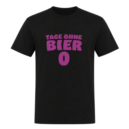 Unisex T-Shirt Tage ohne Bier - Deep Black