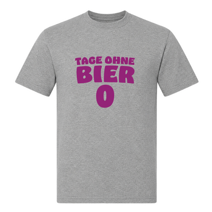 Unisex T-Shirt Tage ohne Bier - Grey Melange