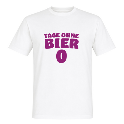 Unisex T-Shirt Tage ohne Bier - White