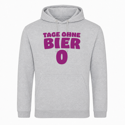 Unisex Hoodie Tage ohne Bier -  Heather Grey