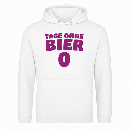 Unisex Hoodie Tage ohne Bier - Weiß