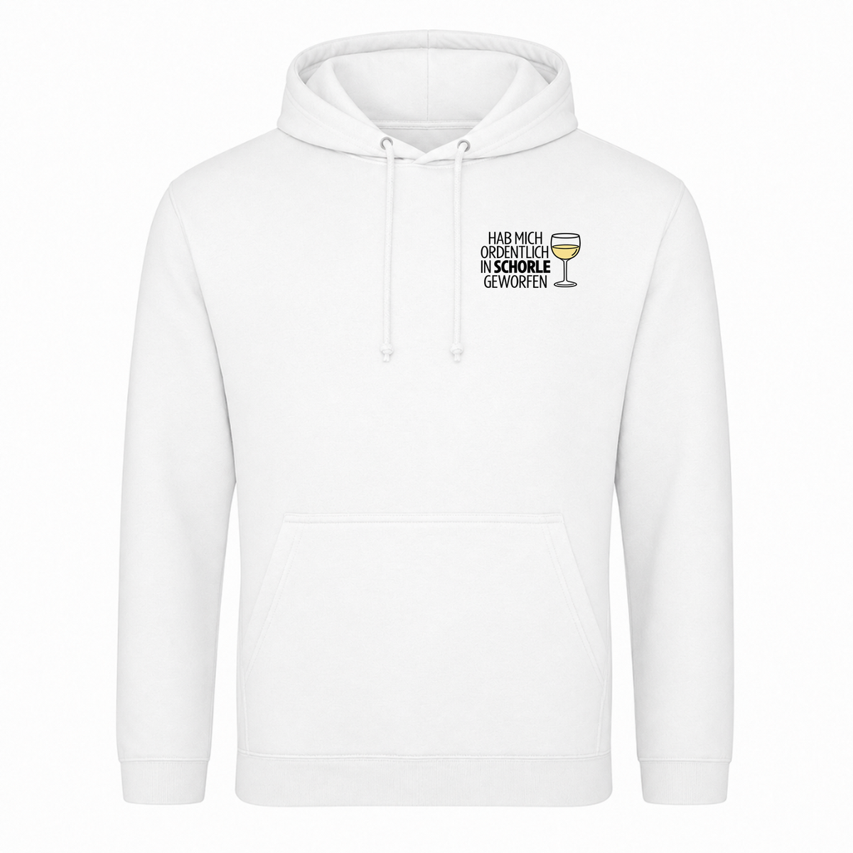 Unisex Hoodie In Schorle Geworfen - Weiß