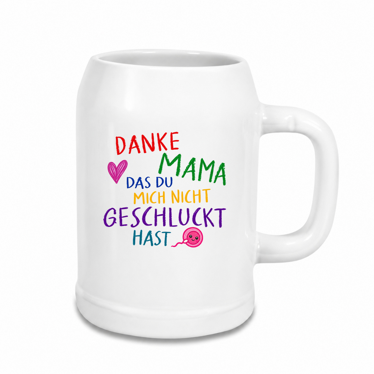 Danke-Mama - Bierkrug - weiß