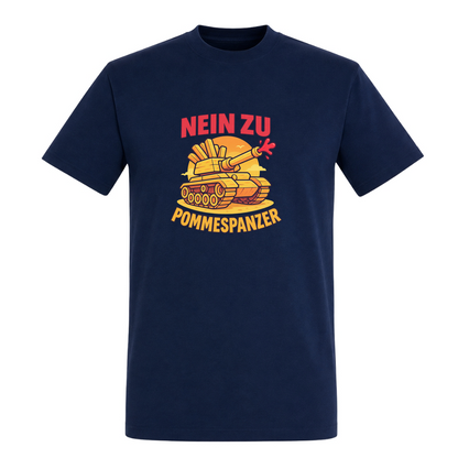 Unisex T-Shirt Nein zu Pommespanzer - French Navy