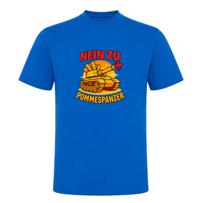 Unisex T-Shirt Nein zu Pommespanzer - Royal Blue 241