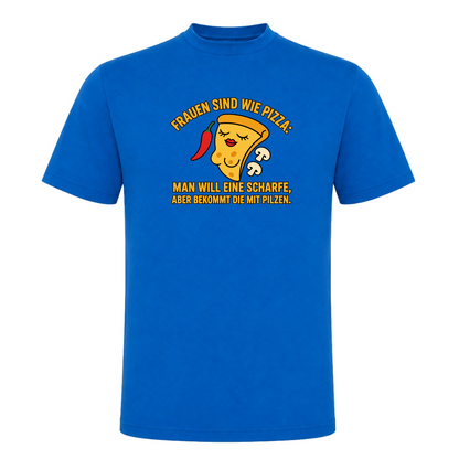 Unisex T-Shirt Frauen sind wie Pizza - Royal Blue 241