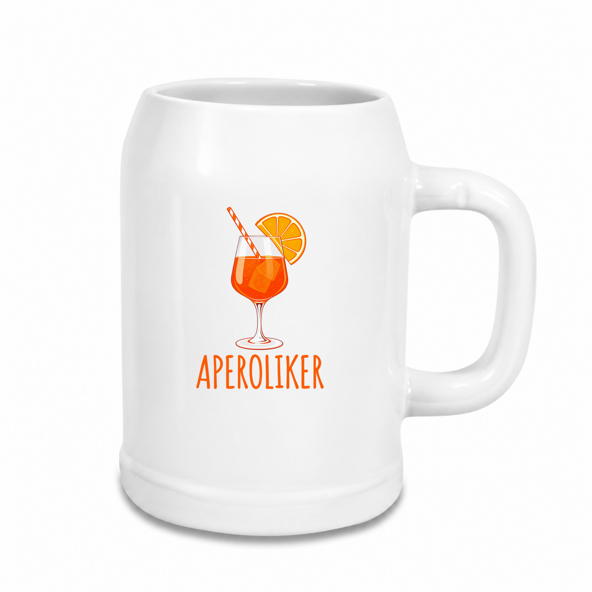 Aperoliker - Bierkrug - weiß