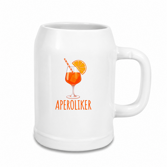 Aperoliker - Bierkrug - weiß