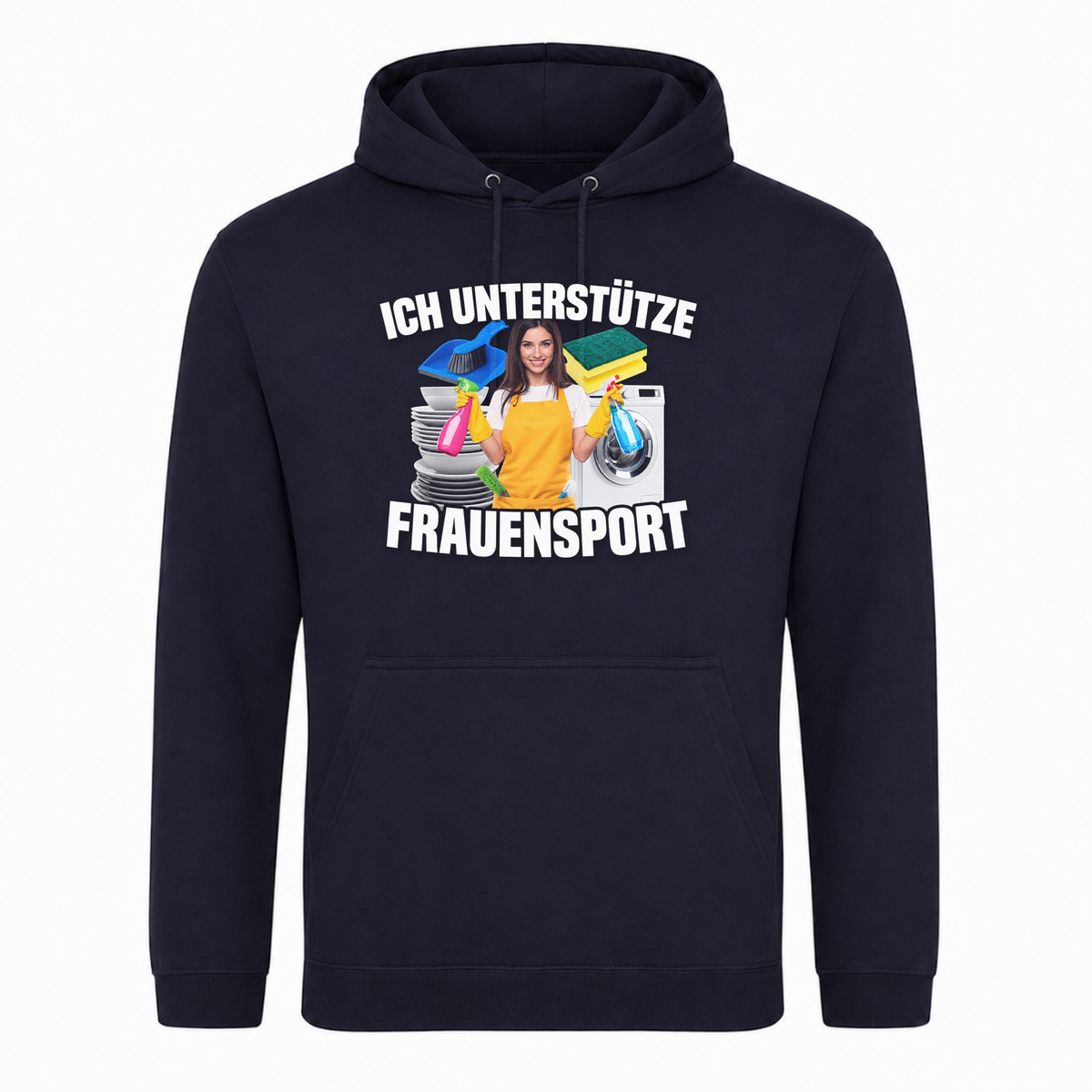 Unisex Hoodie Ich unterstütze Frauensport - French Navy