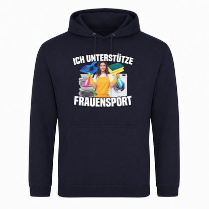 Unisex Hoodie Ich unterstütze Frauensport - French Navy