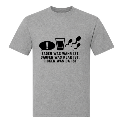 Unisex T-Shirt Sagen was wahr ist! - Grey Melange