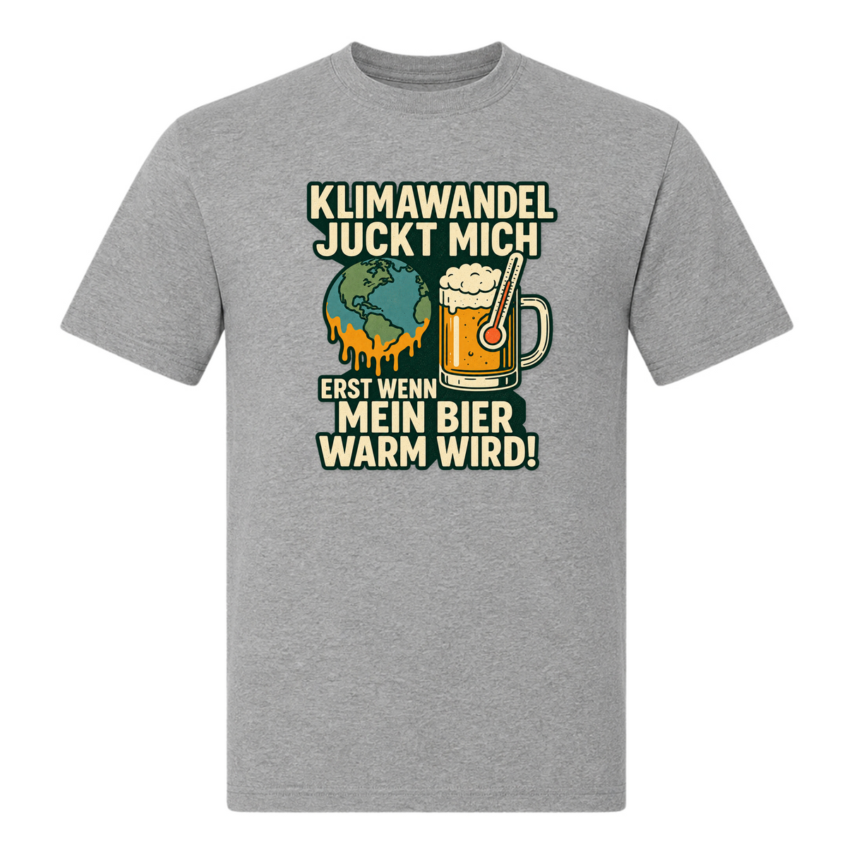 Unisex T-Shirt Klimawandel - Grey Melange