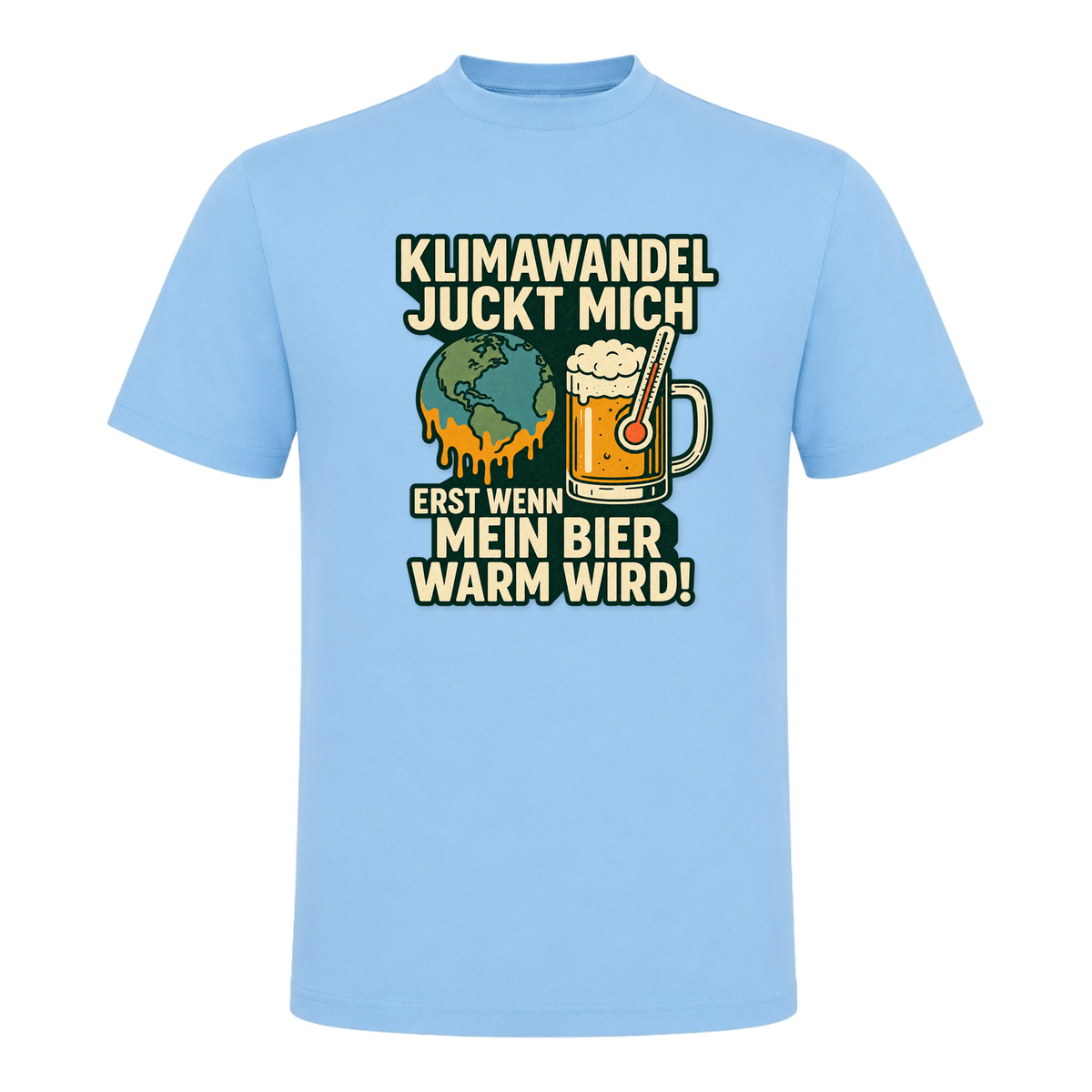 Unisex T-Shirt Klimawandel - Sky Blue
