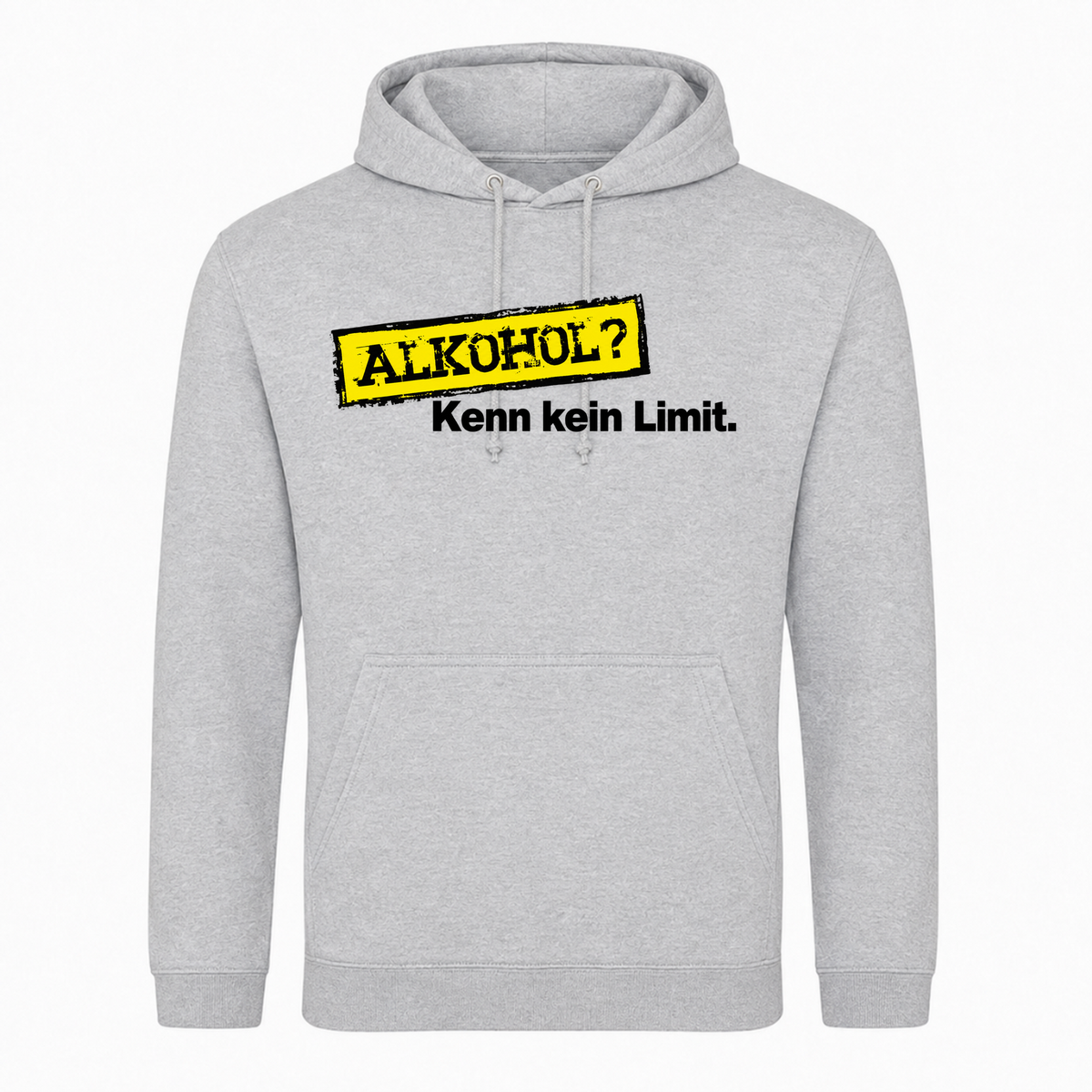 Unisex Hoodie Alkohol? Kenn kein Limit  -  Heather Grey