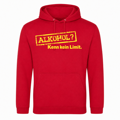 Unisex Hoodie Alkohol? Kenn kein Limit  - rot