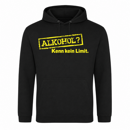Unisex Hoodie Alkohol? Kenn kein Limit  - Schwarz