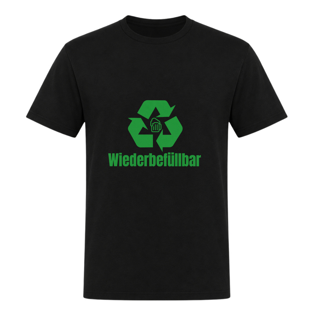 Unisex T-Shirt Wiederbefüllbar - Deep Black