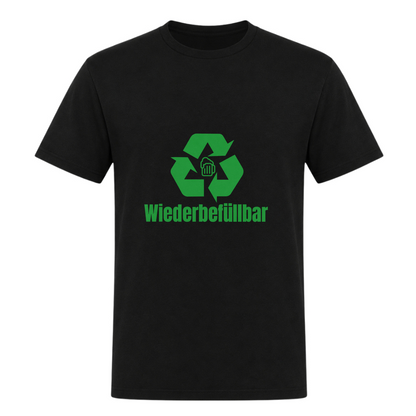 Unisex T-Shirt Wiederbefüllbar - Deep Black