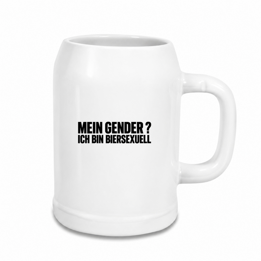 Biersexuell- Bierkrug - weiß