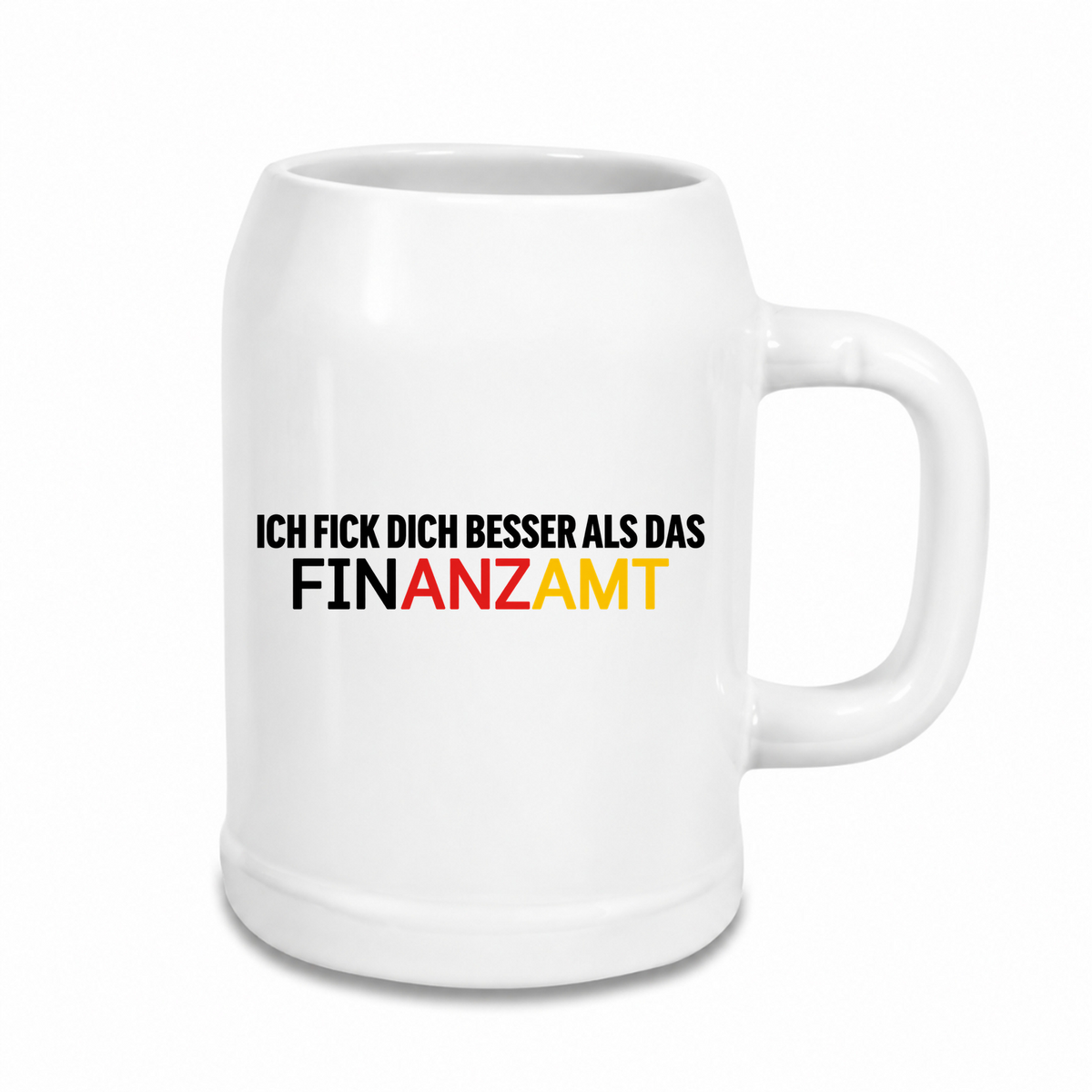 Finanzamt - Bierkrug - weiß