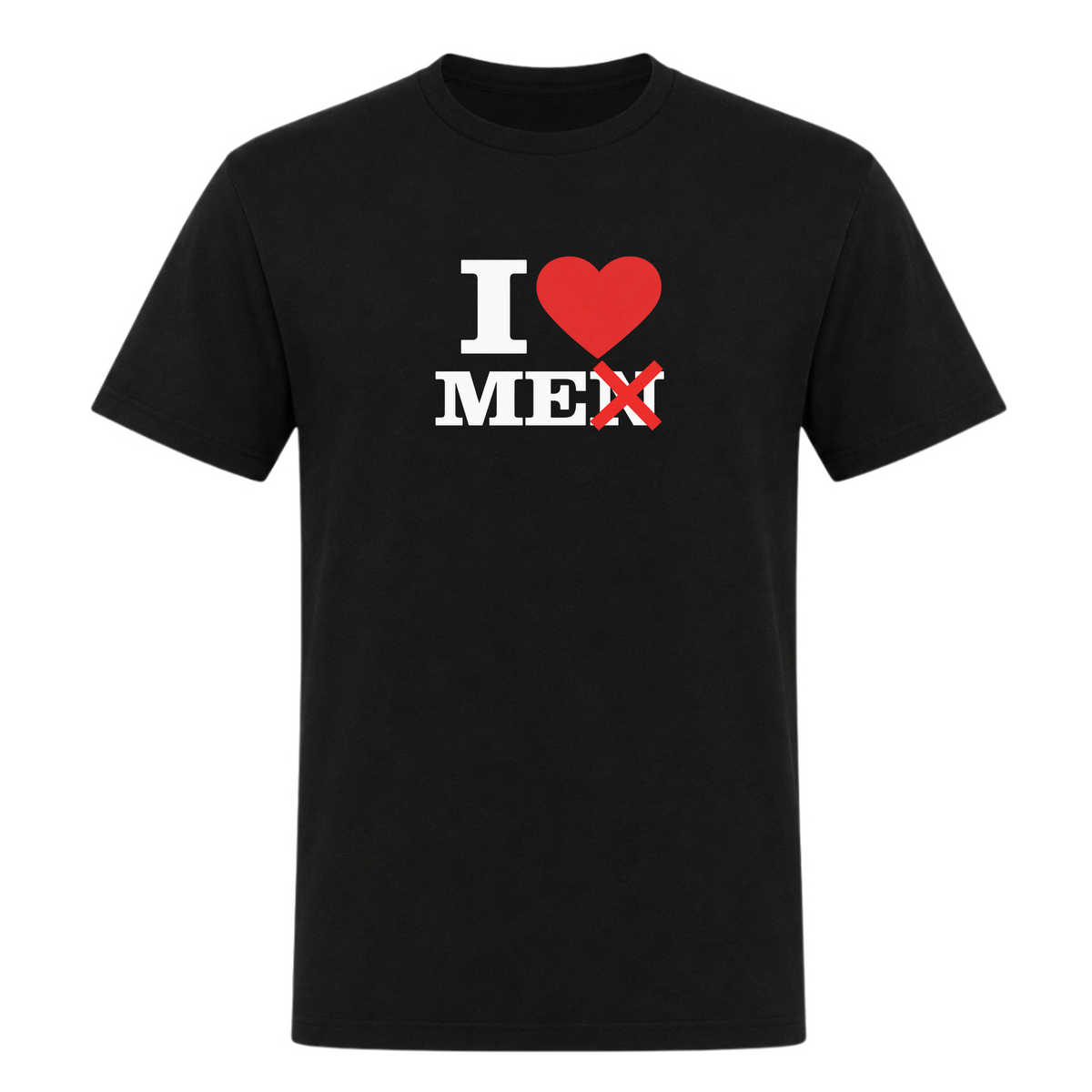 I ♥️ Me not Men Unisex T-Shirt - Deep Black