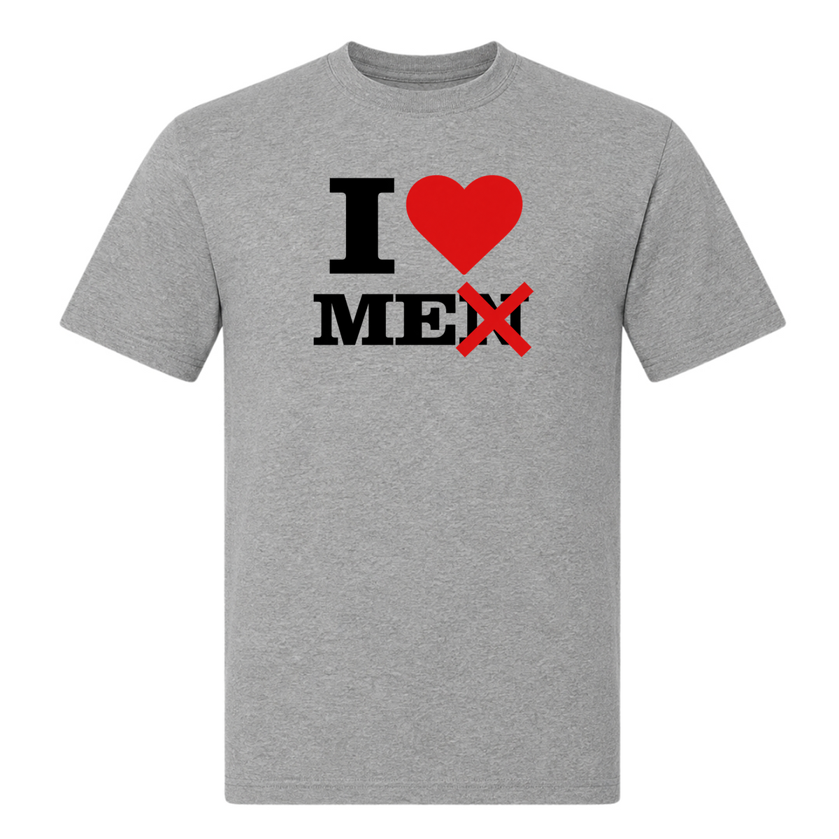 I ♥️ Me not Men Unisex T-Shirt - Grey Melange