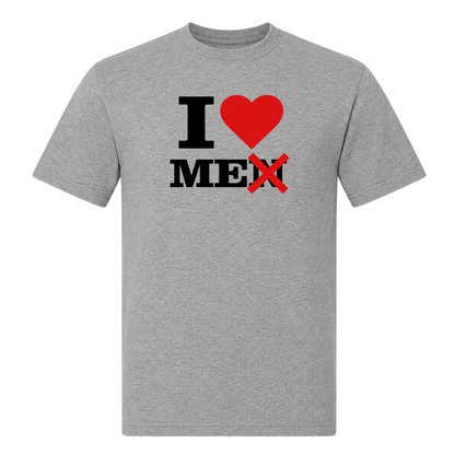 I ♥️ Me not Men Unisex T-Shirt - Grey Melange