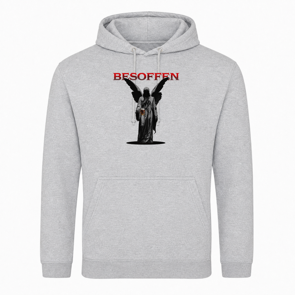 Unisex Hoodie Besoffen -  Heather Grey
