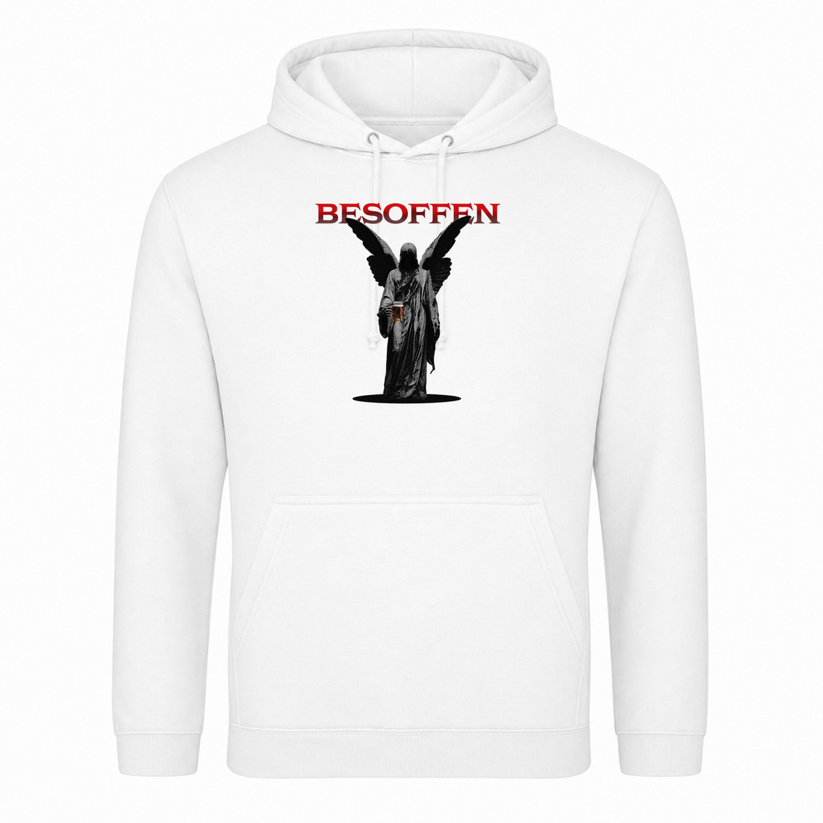 Unisex Hoodie Besoffen - Weiß