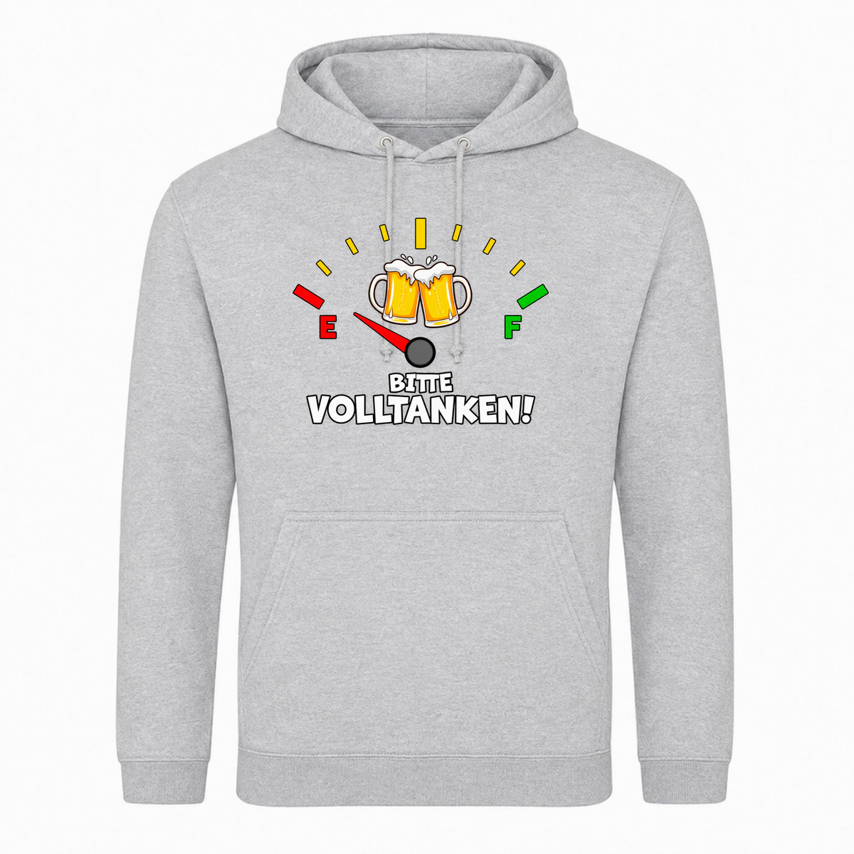 Unisex Hoodie Bitte Volltanken! -  Heather Grey