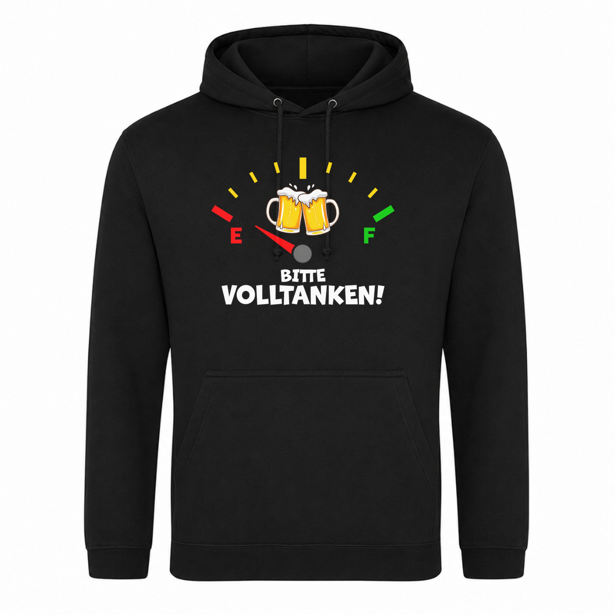 Unisex Hoodie Bitte Volltanken! - Schwarz