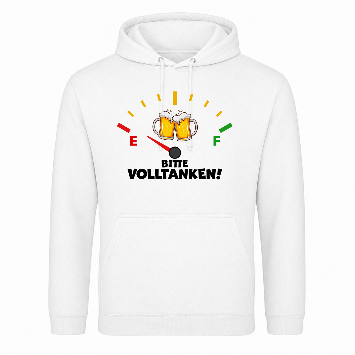 Unisex Hoodie Bitte Volltanken! - Weiß