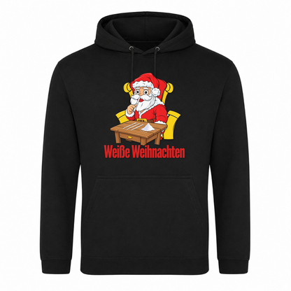 Unisex Hoodie Weiße Weihnachten  - Schwarz