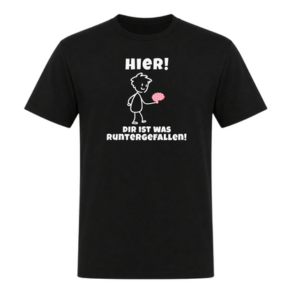 Unisex T-Shirt Gehirn - Deep Black