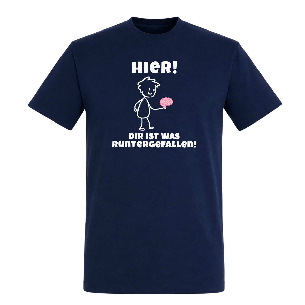 Unisex T-Shirt Gehirn - French Navy