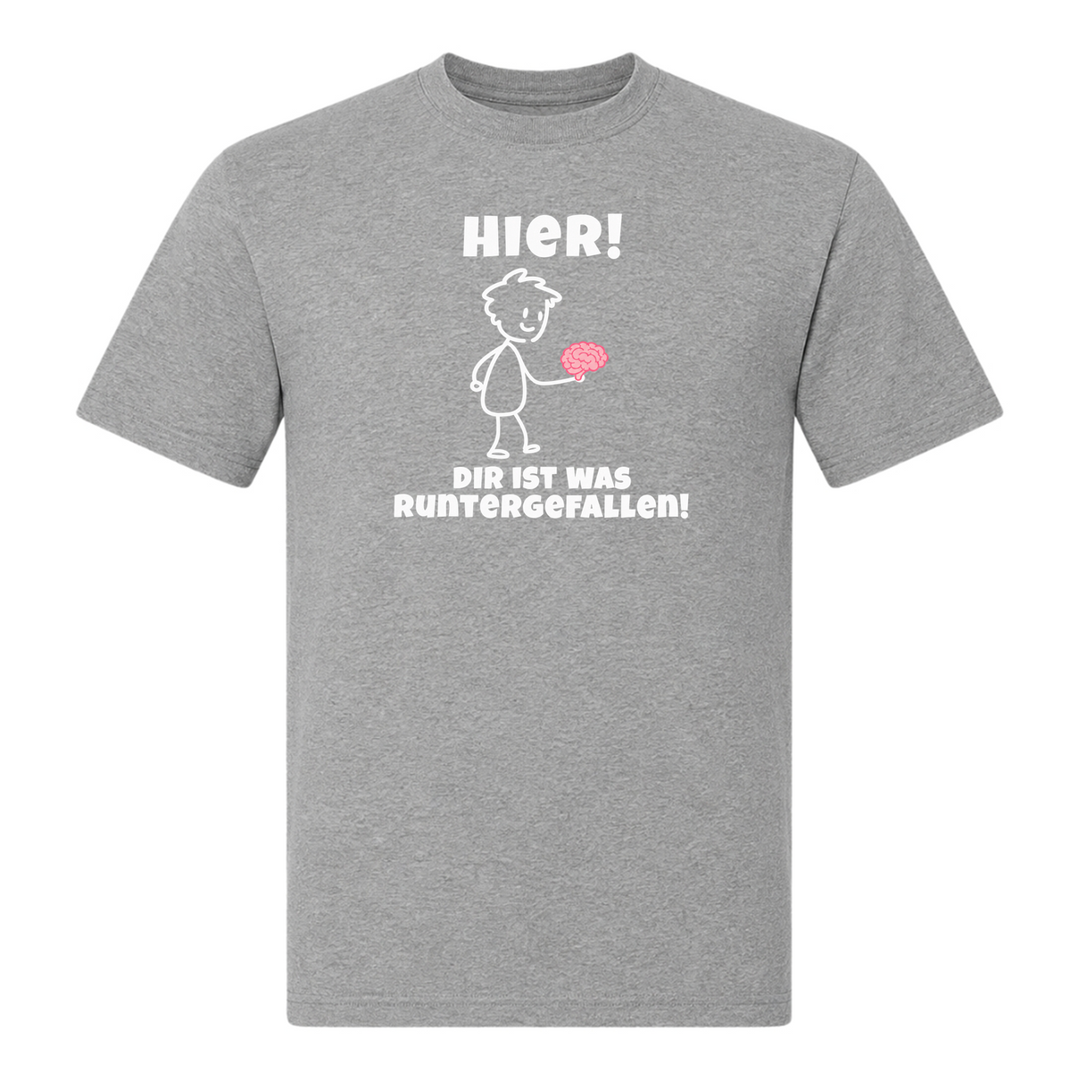 Unisex T-Shirt Gehirn - Grey Melange