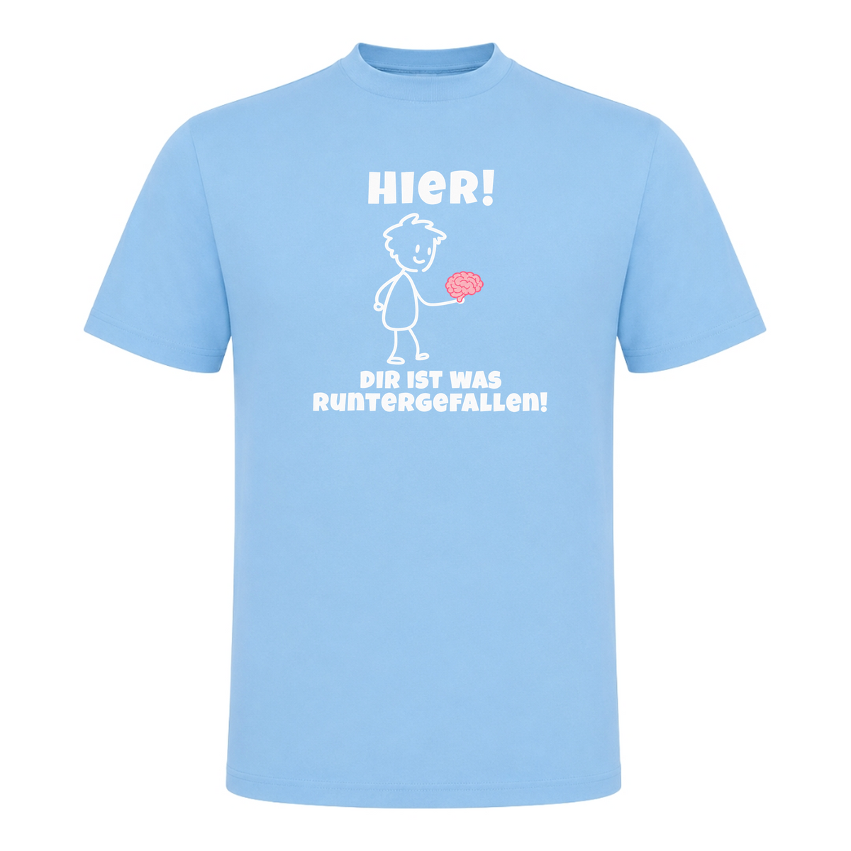 Unisex T-Shirt Gehirn - Sky Blue