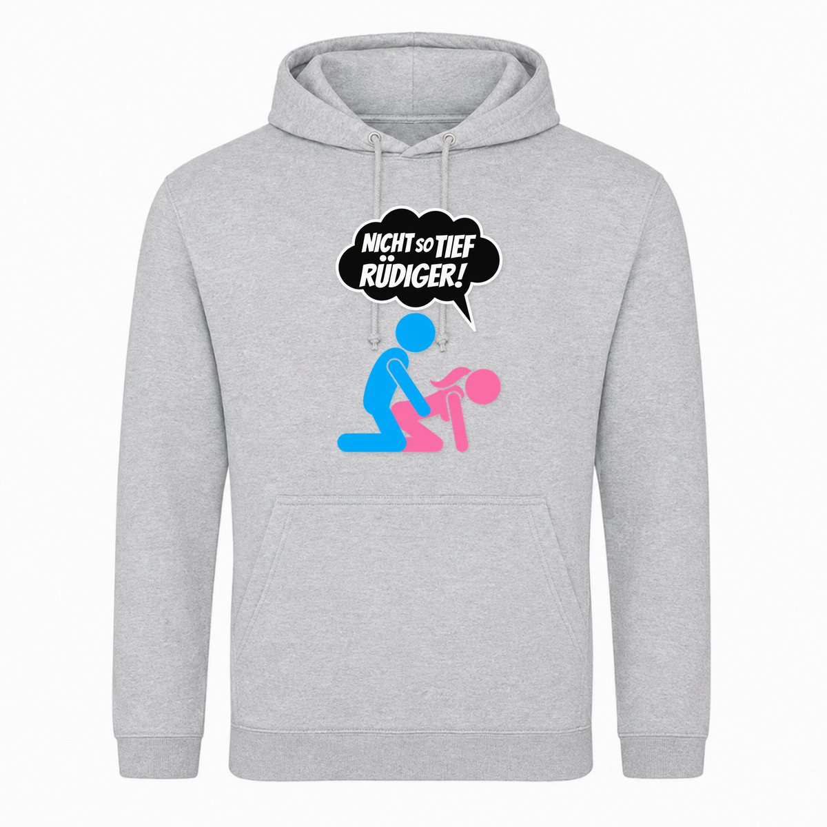 Unisex Hoodie Nicht so tief Rüdiger! -  Heather Grey