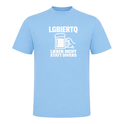 Unisex T-Shirt LGBIERTQ Lieber Dicht statt Divers - Sky Blue