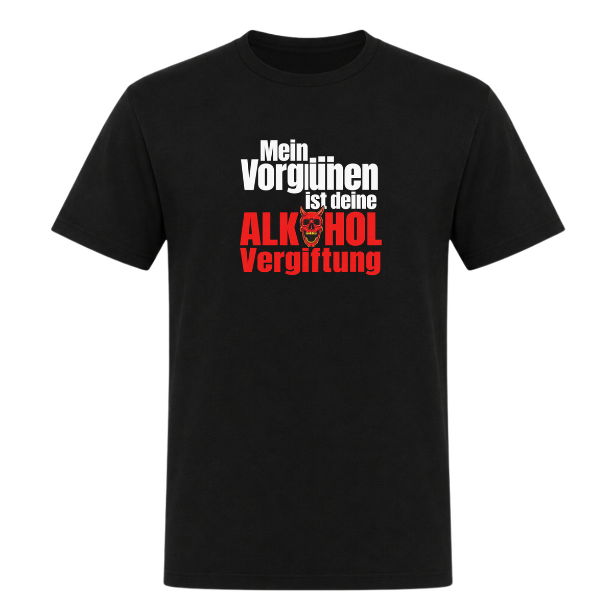Unisex T-Shirt Alkoholvergiftung - Deep Black