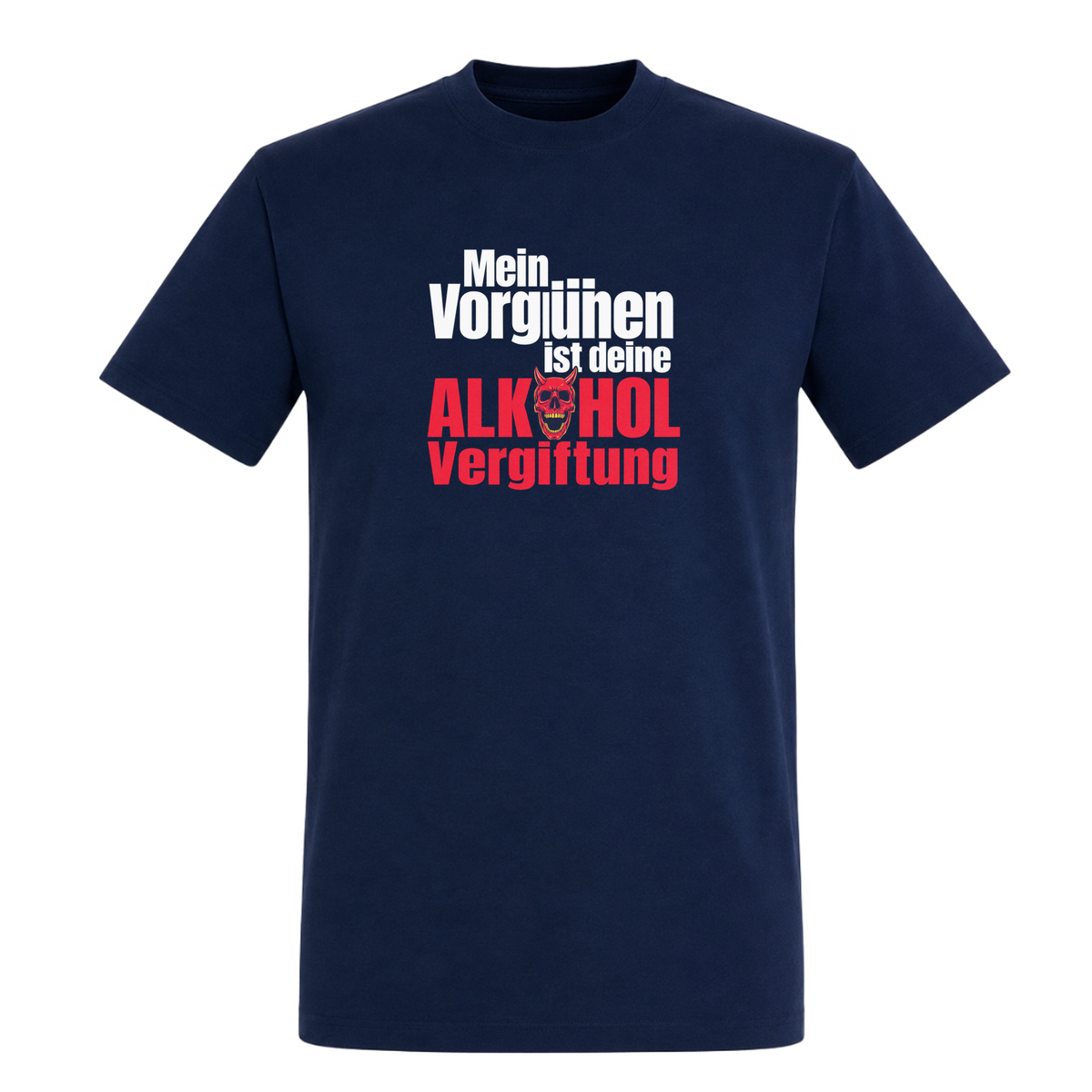 Unisex T-Shirt Alkoholvergiftung - French Navy